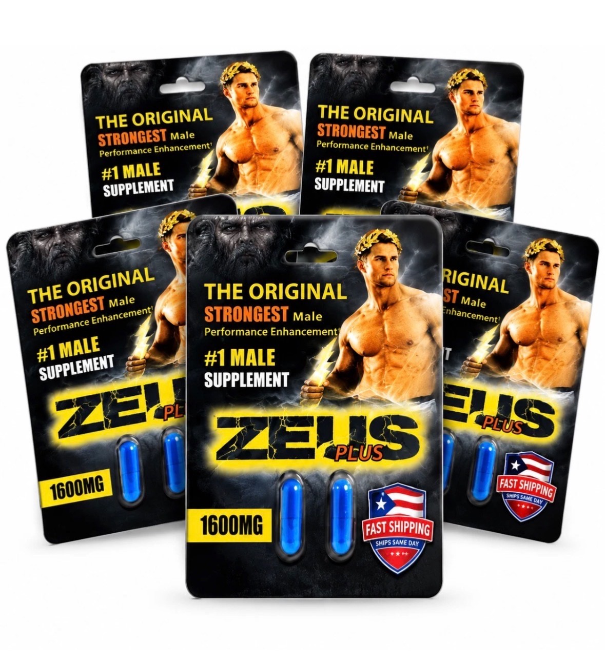 Zeus 1600 blue Male Supplement 2, 6, 10 or 50 Pills Fast Shipping Puerto Rico