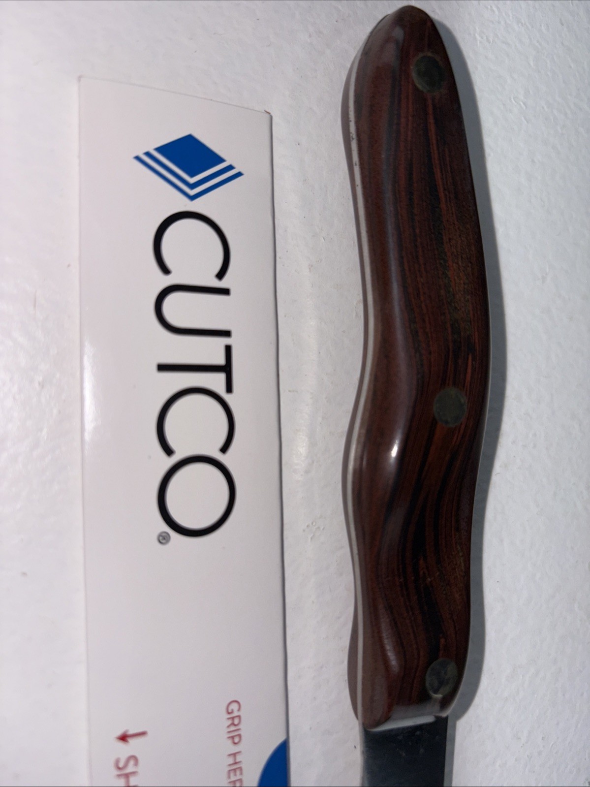 Cutco Vintage Brown Swirl 1723 Straight Edge Carver Knife 8-3/4\ Cutco Vintage Brown Swirl 1723 Straight Edge Carver Knife 8-3/4\