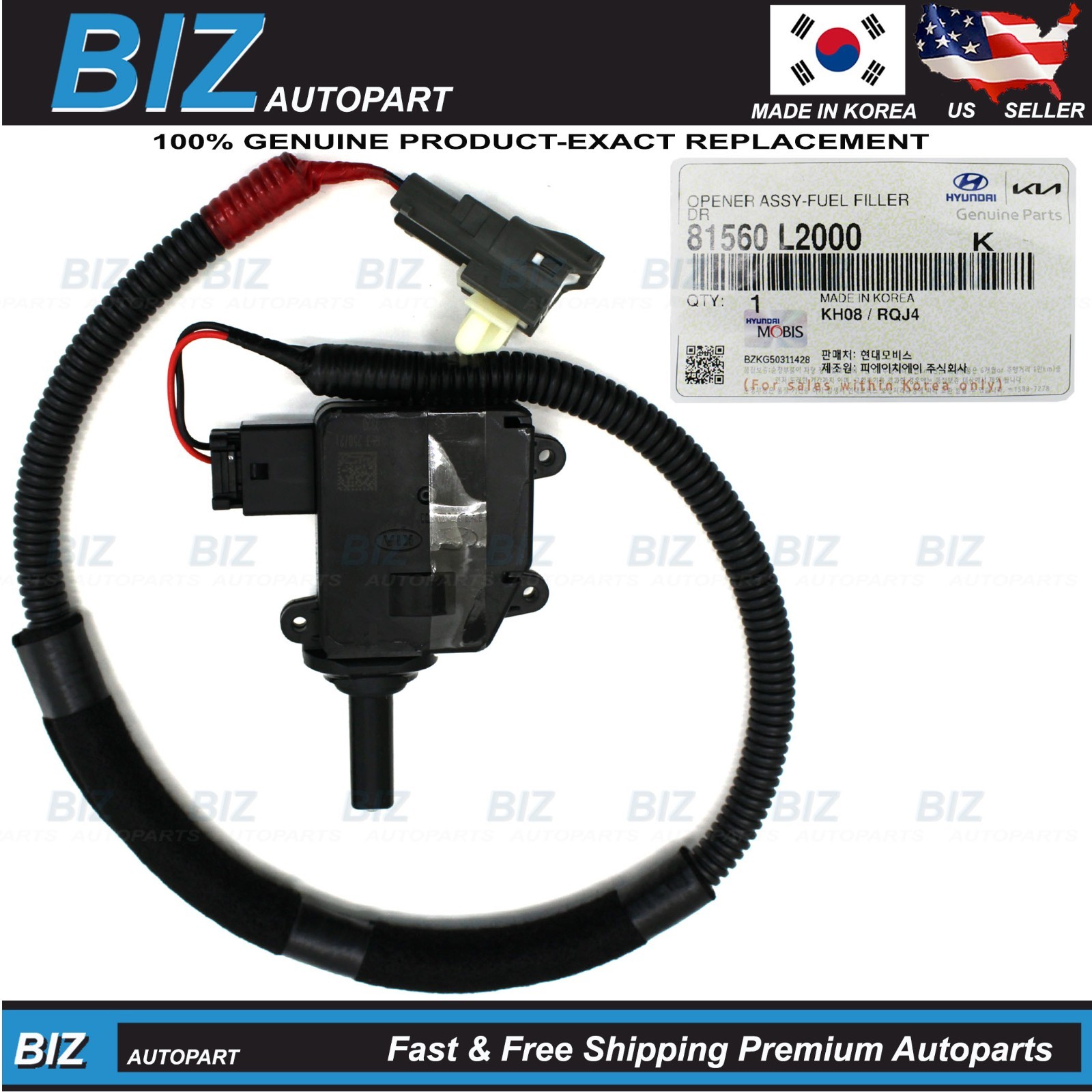 Genuine Fuel Filler Opener Actuator for 2021-2025 Kia K5 81560-L2000