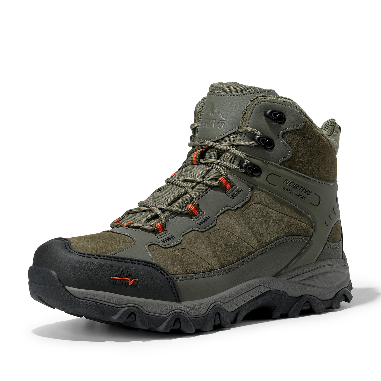 NORTIV 8 Men's Waterproof Hiking Boots Outdoor Trekking Lightweight Hiking Shoes NORTIV 8 Men's Waterproof Hiking Boots Outdoor Trekking Lightweight Hiking Shoes