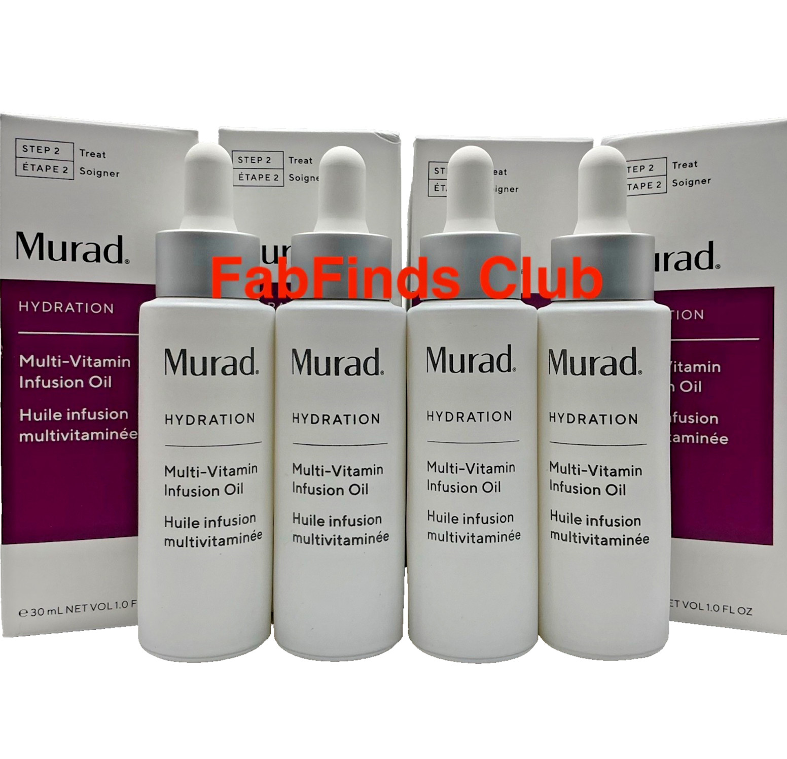 4x Murad Hydration Multi-Vitamin Infusion Oil 1oz each