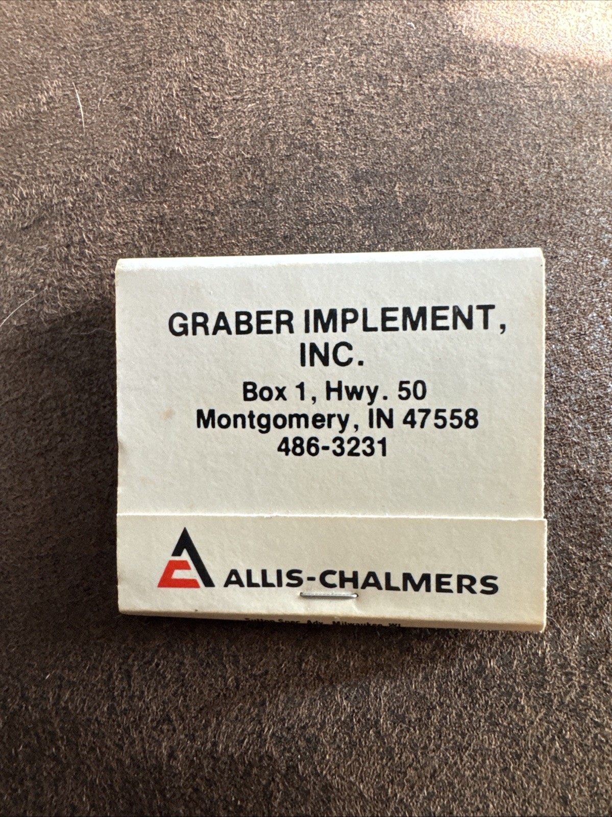 Vintage Allis Chalmers Matchbook Graber Implement Montgomery Indiana Vintage Allis Chalmers Matchbook Graber Implement Montgomery Indiana