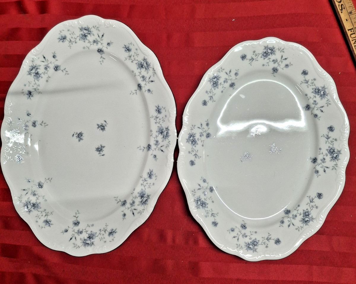 Set Of 2, Johann Havilland Blue Garland, Platters, 14.5\ Set Of 2, Johann Havilland Blue Garland, Platters, 14.5\