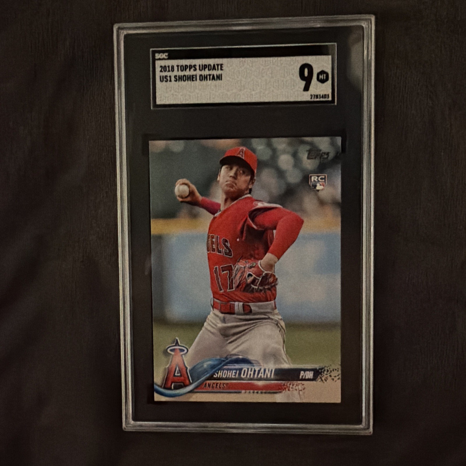 Topps 2018 Update Series Shohei Ohtani Rookie #US1 SGC 9 Angels