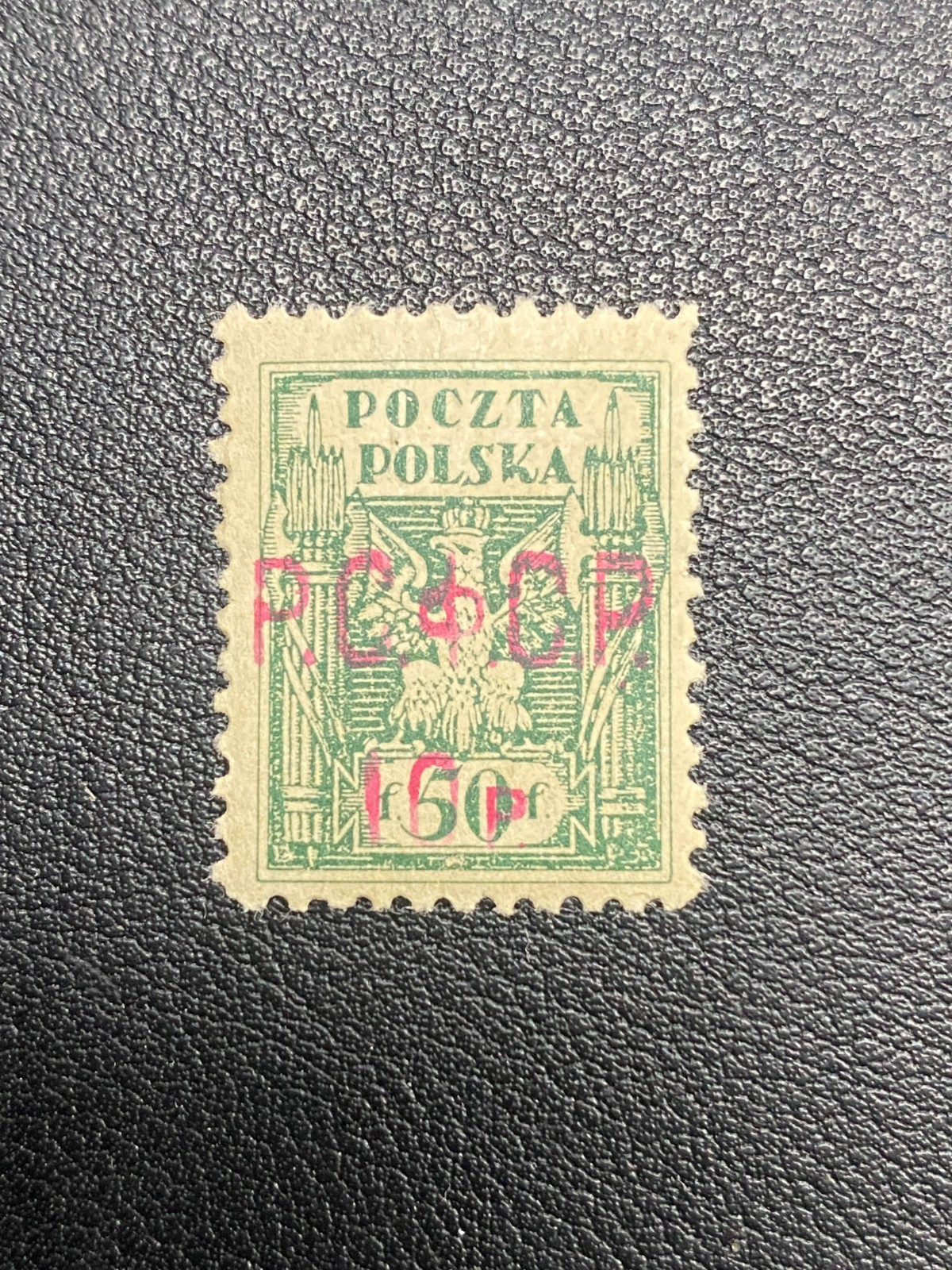Poland 1919 Eagle Stamp with Pink RSFSR Overprint Surcharge MH  9-10
