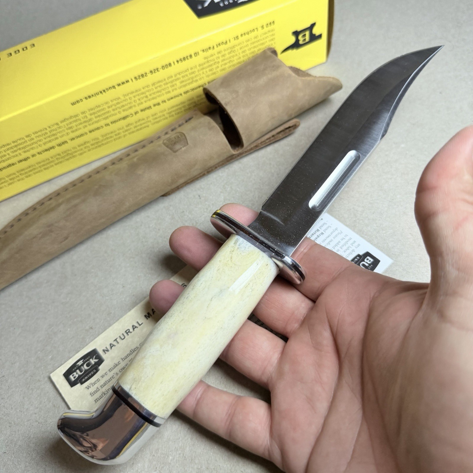 RARE Limited Edition Buck 119 Special Cow bone Knife RARE Limited Edition Buck 119 Special Cow bone Knife