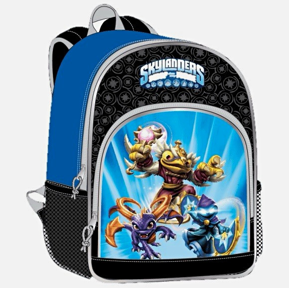 Skylanders Spyro Unisex Kids Large 16” Blue/Black/Gray Polyester Backpack Zip