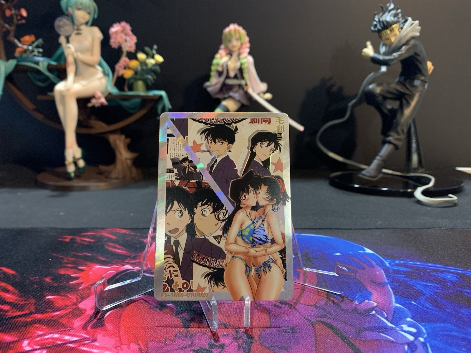 Ran Mouri and Kazuha Toyama Waifu Card holo foil