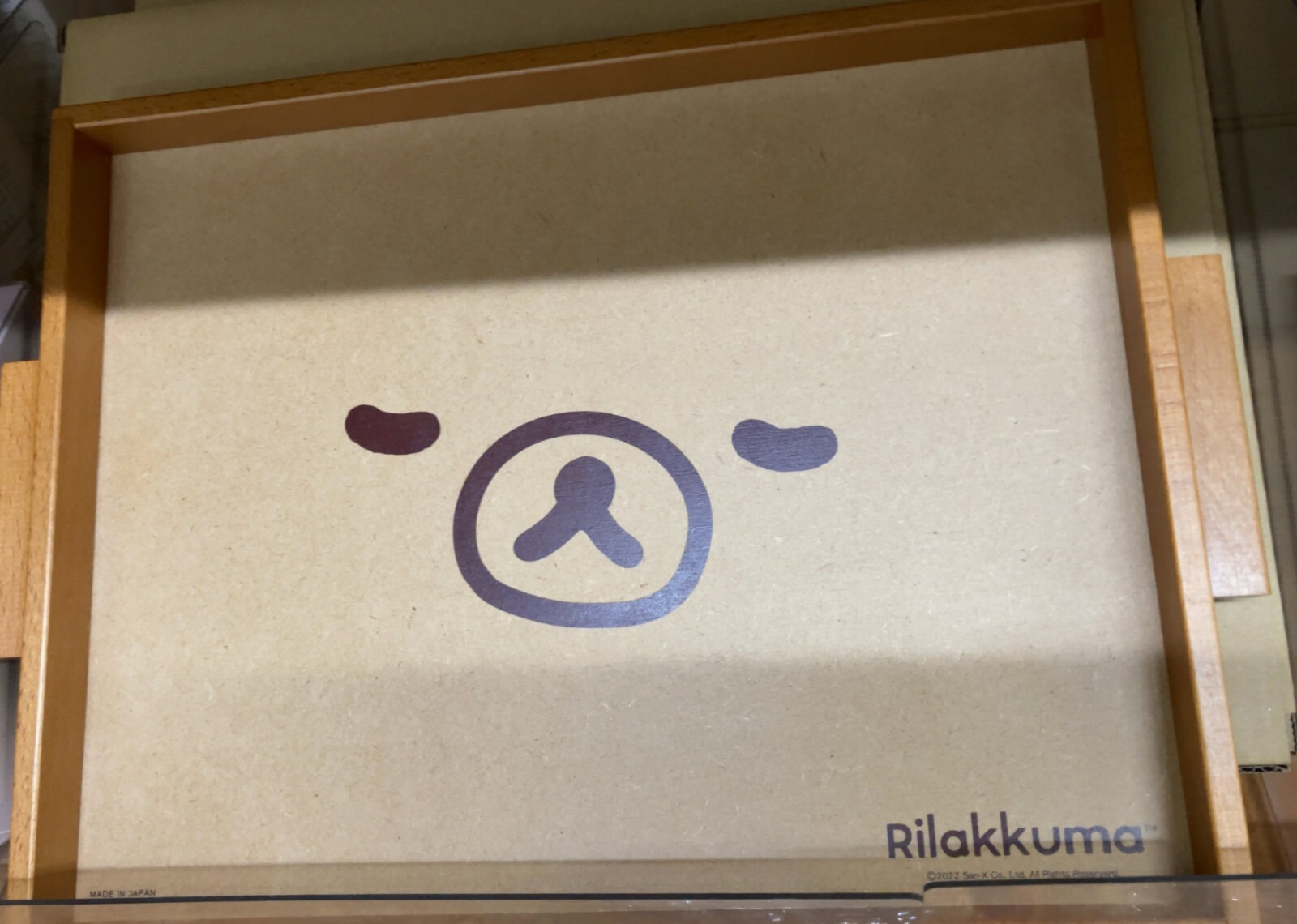 San-X Character Rilakkuma Wood Tray L Rilakkuma Face Tableware New Japan