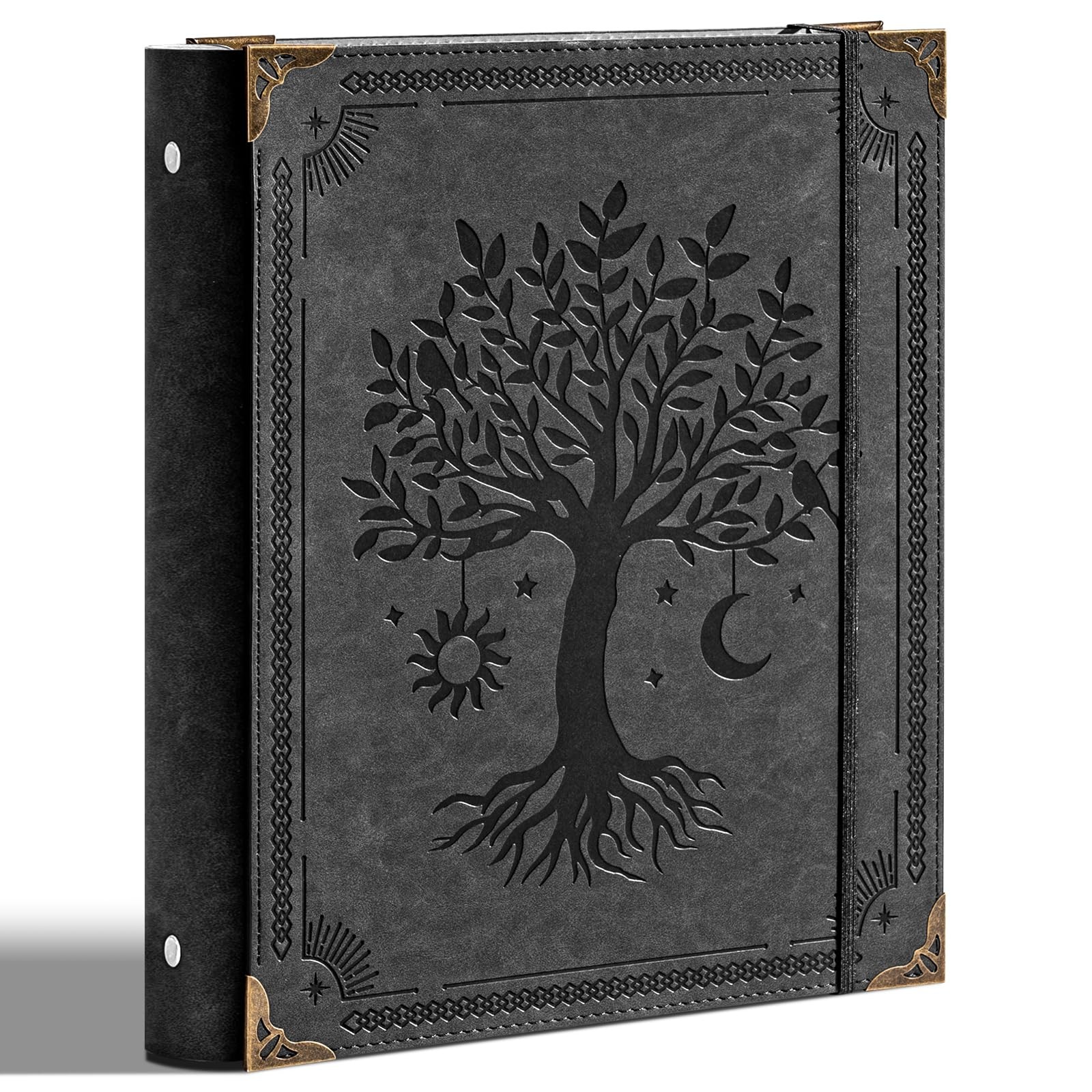 Ovesmusl PU Leather 3 Ring Binder 1 Inch Round 1\ Ovesmusl PU Leather 3 Ring Binder 1 Inch Round 1\