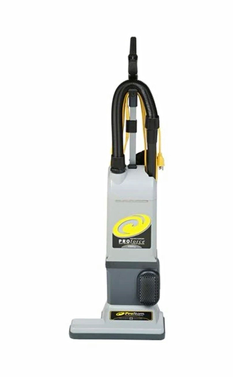 ProTeam ProForce XP1500 Corded Upright Vacuum Cleaner, Gray/Yellow/Black