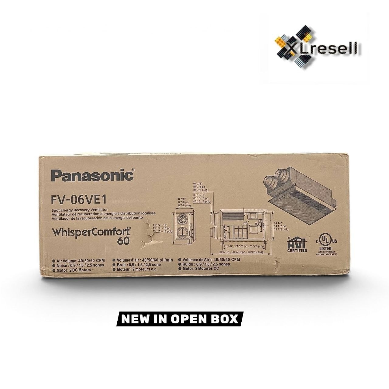 Panasonic FV-06VE1 WhisperComfort 60 Energy Recovery Ventilator - White