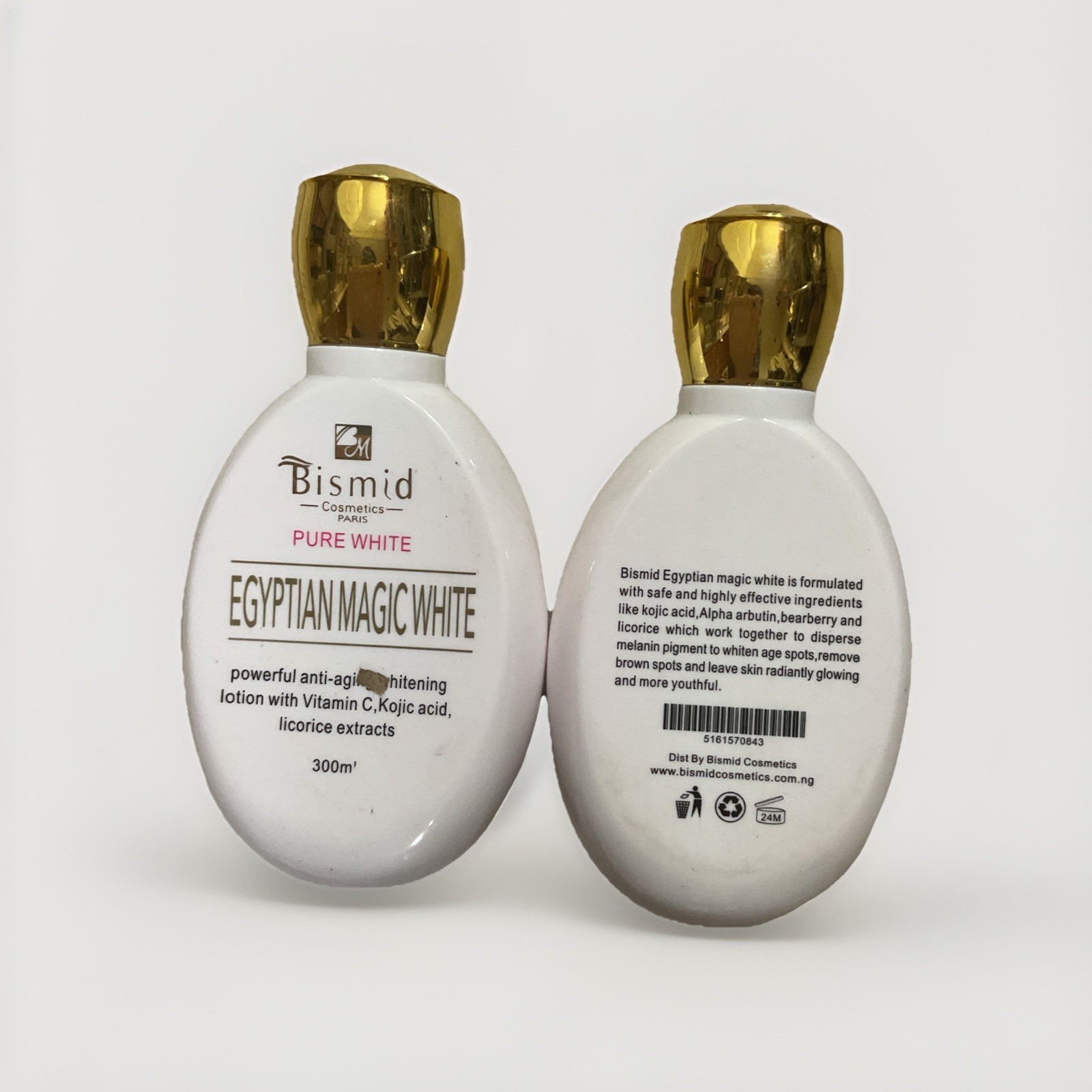 Bismid pure Egyptian white lotion with Vit.C , kojic and licorice extract 300ml Bismid pure Egyptian white lotion with Vit.C , kojic and licorice extract 300ml