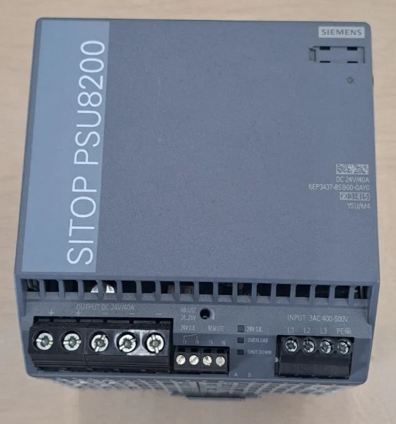 Siemens 6EP3437-8SB00-0AY0 24VDC 40A Power Supply, SITOP PSU8200, New- No Box Siemens 6EP3437-8SB00-0AY0 24VDC 40A Power Supply, SITOP PSU8200, New- No Box