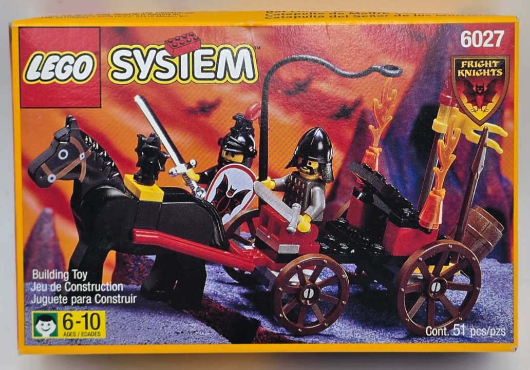 Vintage LEGO System #6027 Bat Lord\'s Catapult Fright Knights New Sealed NIB 1997