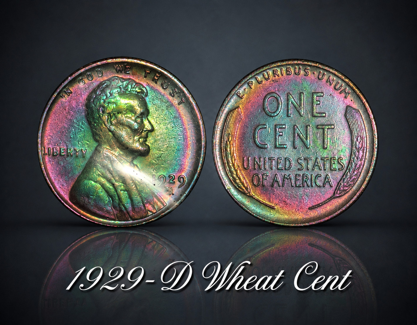 1929-D Lincoln Wheat Cent Unc. Toned