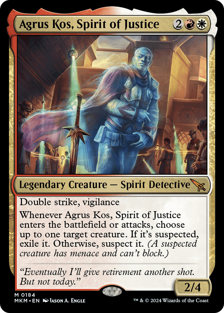 x1 Agrus Kos, Spirit of Justice MKM MTG 184 MYTHIC M/NM 1x
