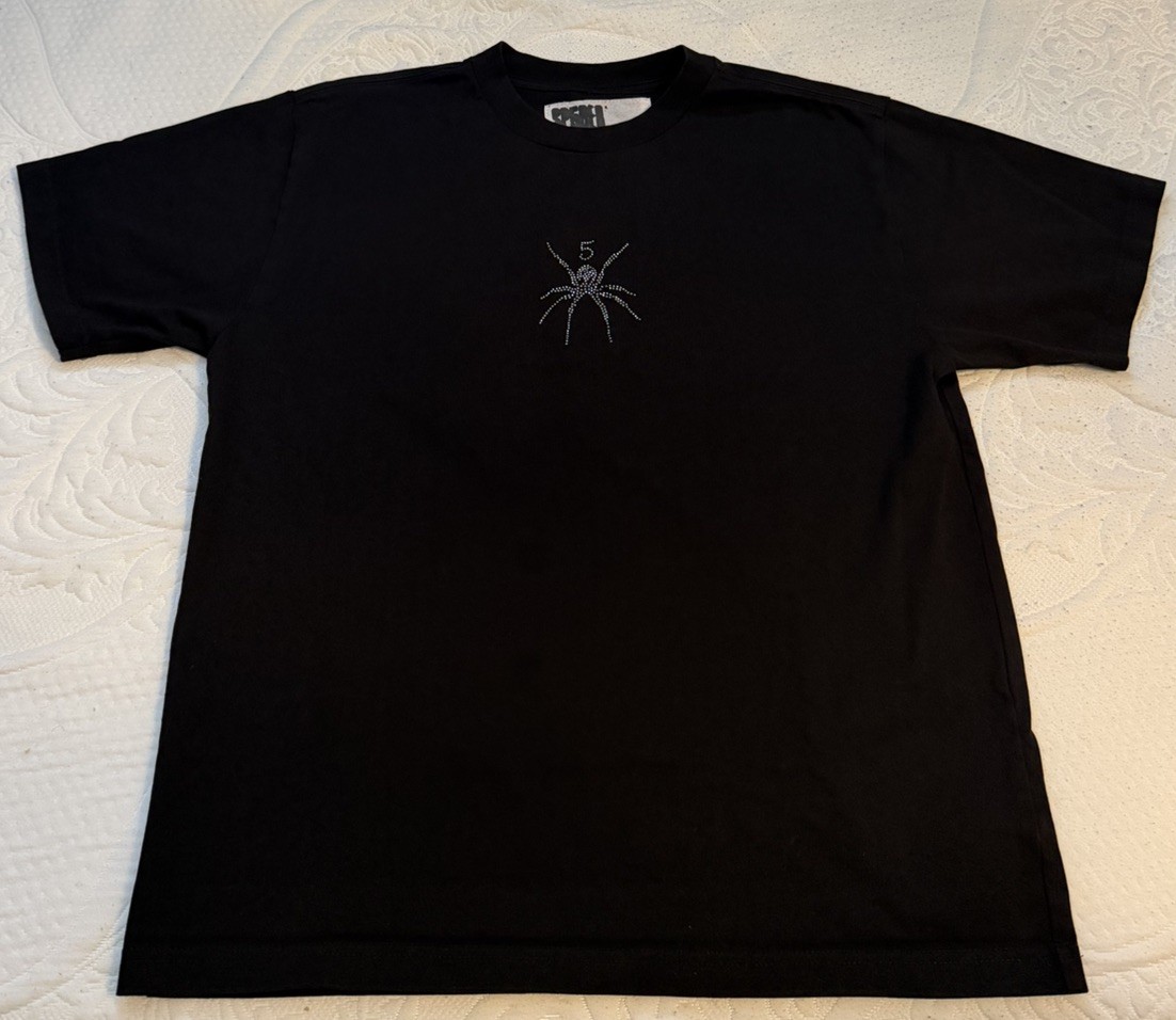 Sp5der TM Phantom Rhinestone Tee Black Size M Sp5der TM Phantom Rhinestone Tee Black Size M