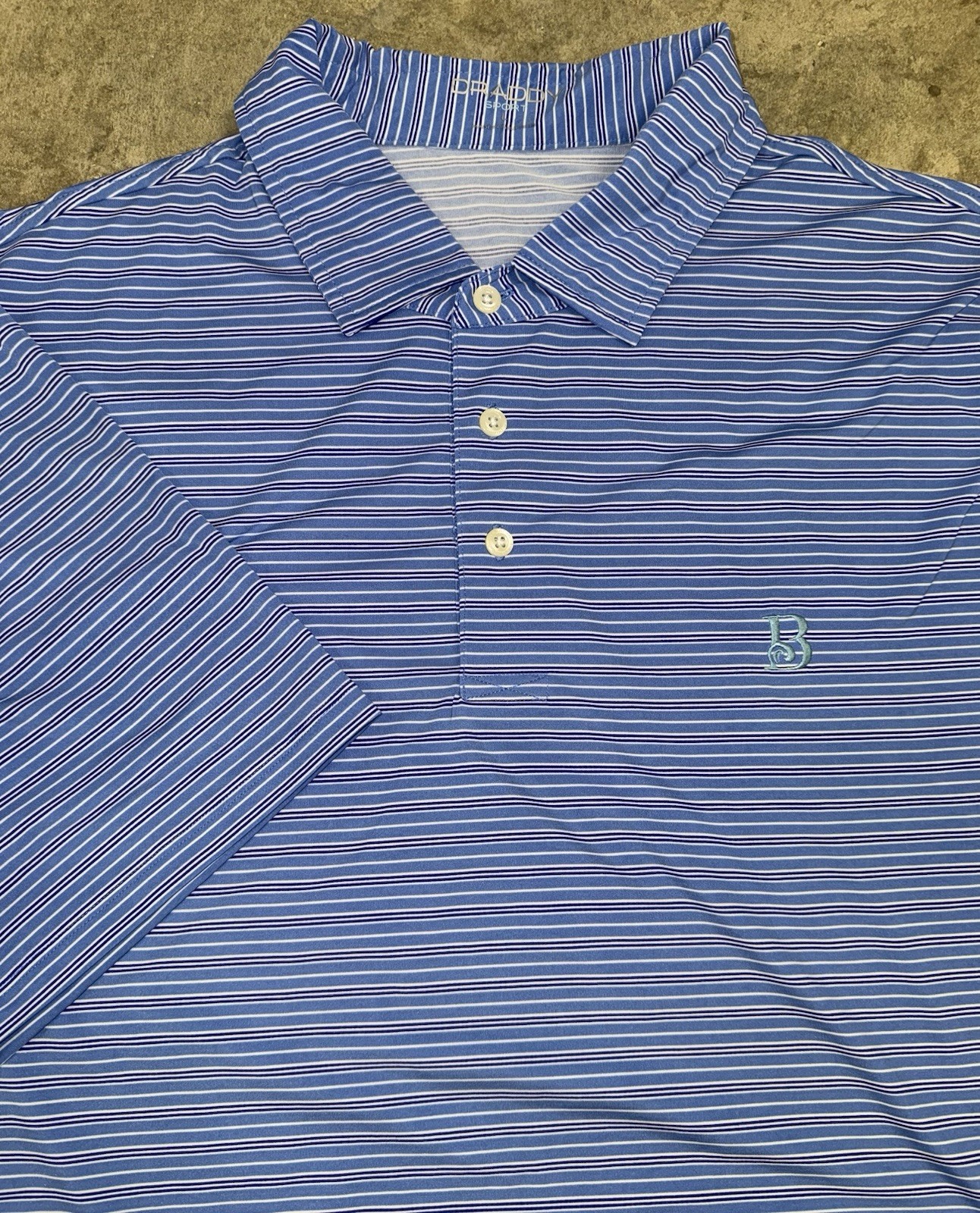 B Draddy Sport Polo Shirt Mens Lg Breakers Palm Beach Golf Club Performance Blue B Draddy Sport Polo Shirt Mens Lg Breakers Palm Beach Golf Club Performance Blue