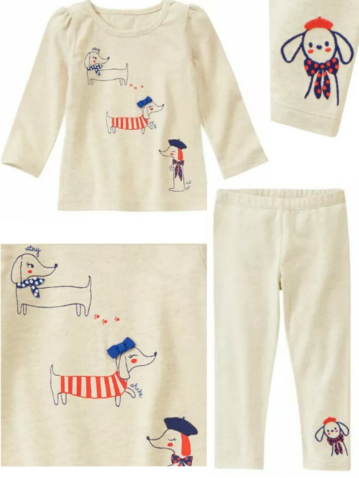 NWT Gymboree MOD ABOUT ORANGE Outfit 2 Piece Cute Puppy Top & Leggings, Size 2T NWT Gymboree MOD ABOUT ORANGE Outfit 2 Piece Cute Puppy Top & Leggings, Size 2T
