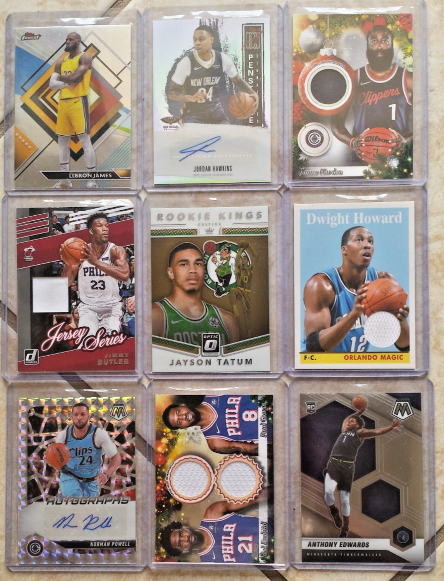 HUGE AUTO, GAME USED, ROOKIE, BASKETBALL CARD LOT LOADED