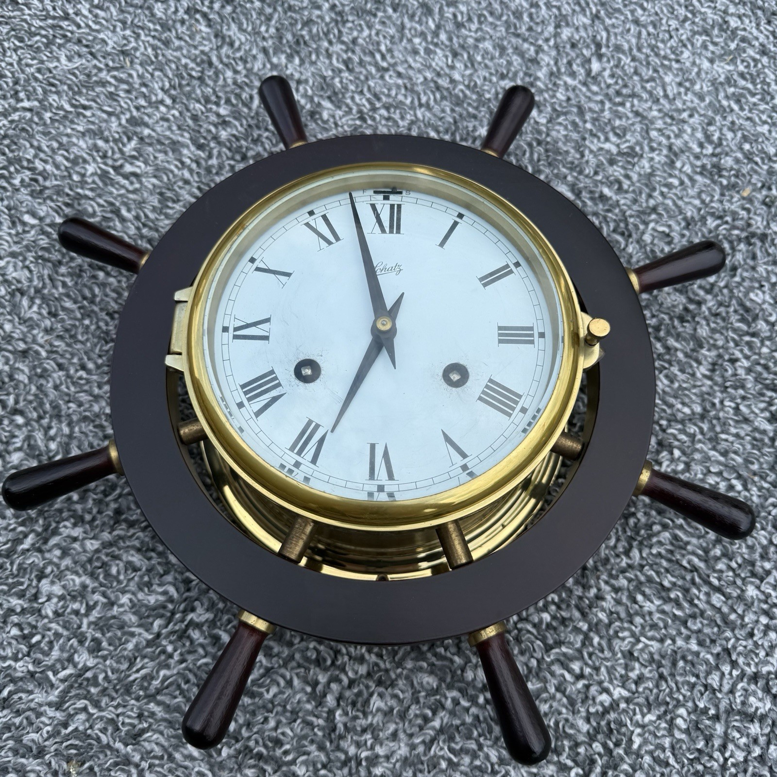 Vintage Schatz Royal Mariner Ships Clock West Germany Works With Key Vintage Schatz Royal Mariner Ships Clock West Germany Works With Key