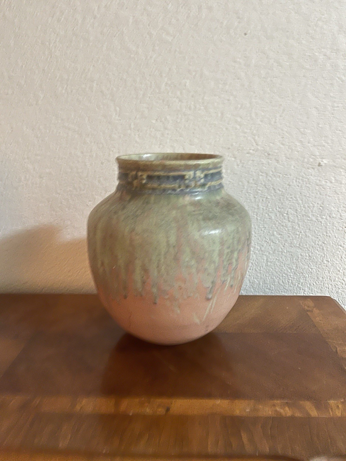 Roseville Imperial II 1930 Pottery Pink Green Blue Vase 481-8 Roseville Imperial II 1930 Pottery Pink Green Blue Vase 481-8