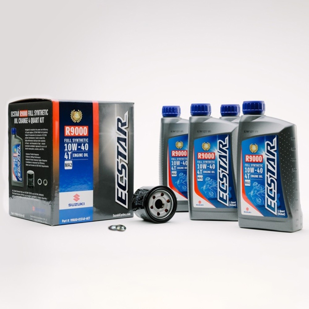 Suzuki OEM ECSTAR R9000 Full Synthetic Oil Change Kit 4 Quart 990A0-01E40-4KT