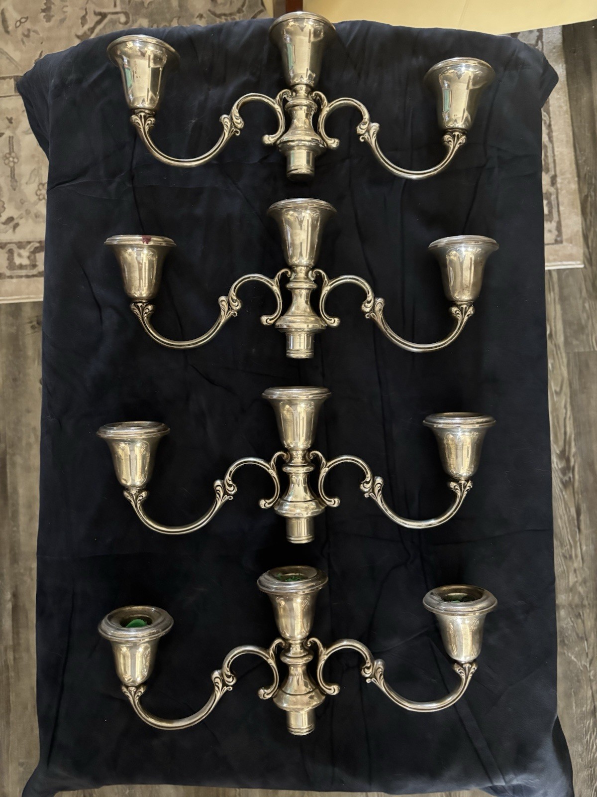 Vintage Gorham Sterling Silver Candelabra Candle Holders 