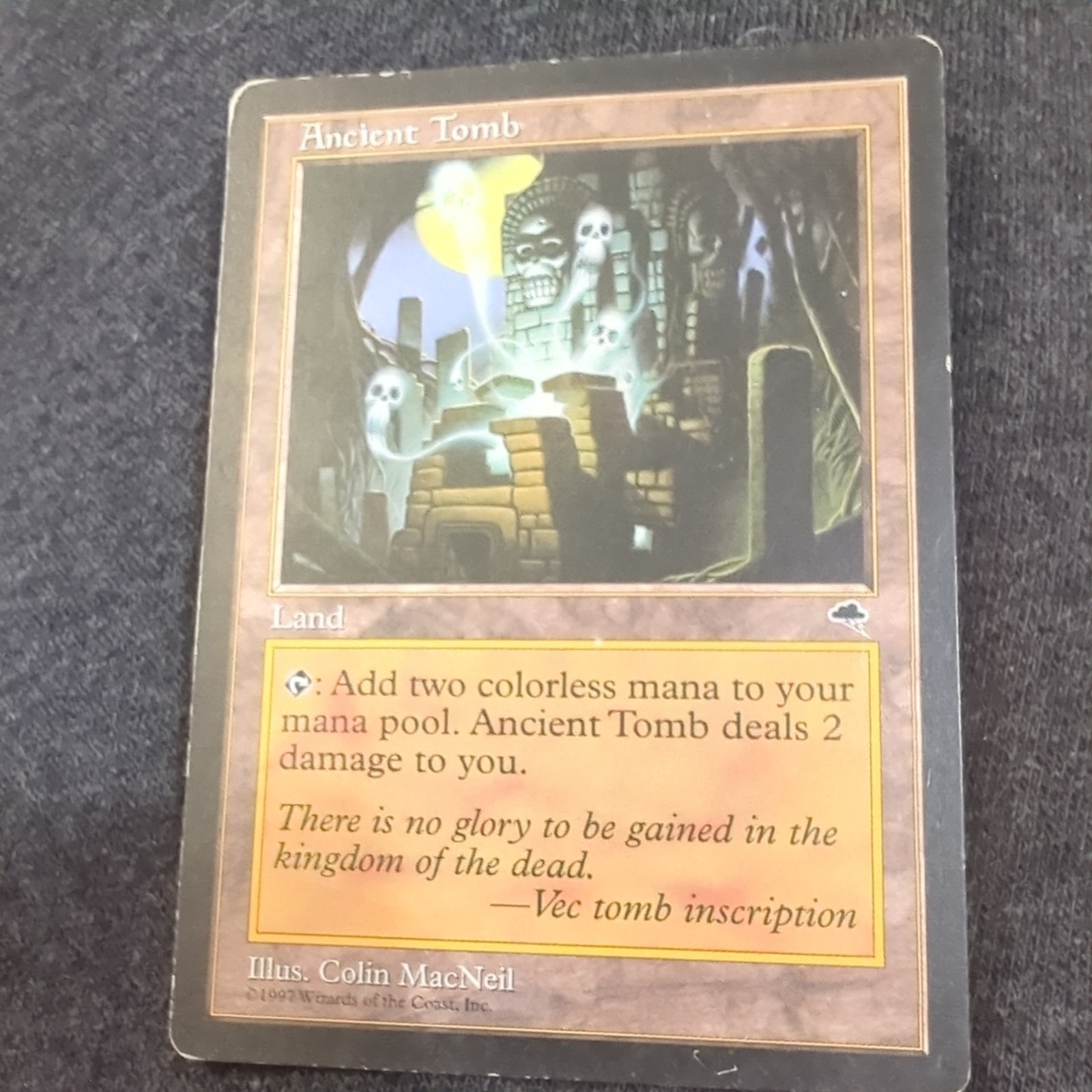 MTG Ancient Tomb - Tempest 315 Regular Land 1997 English Uncommon MTG Ancient Tomb - Tempest 315 Regular Land 1997 English Uncommon