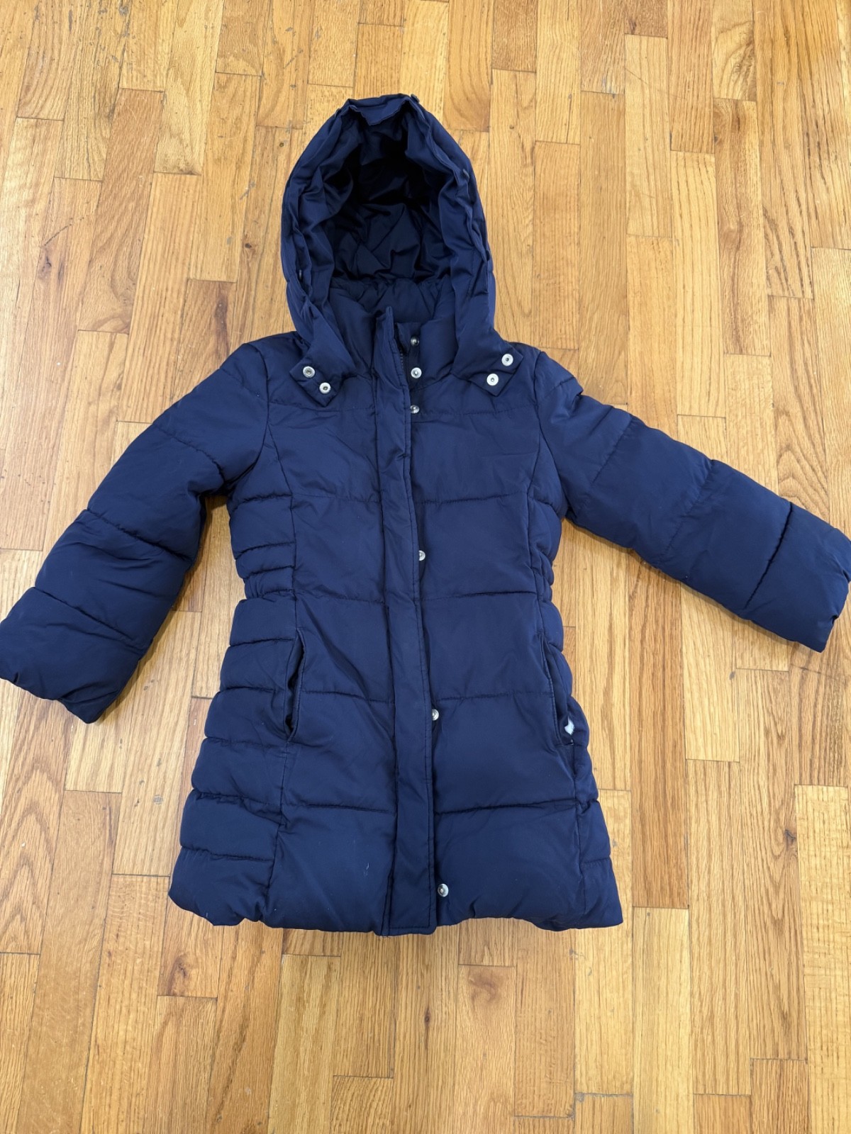 Gap Kids Girls Coldcontrol Ultra Max Primaloft Long Navy Fur Puffer Coat, Small