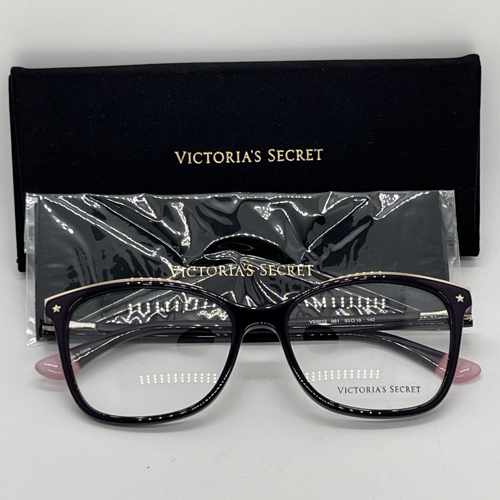 VICTORIA\'S SECRET  VS5012 081 Purple Gold Womens Eyeglasses 53-16-140