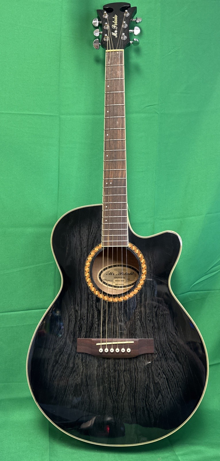 Rare Mr. Potato Acoustic Electric Guitar - Handcrafted Cutaway - Ted Kim Korea