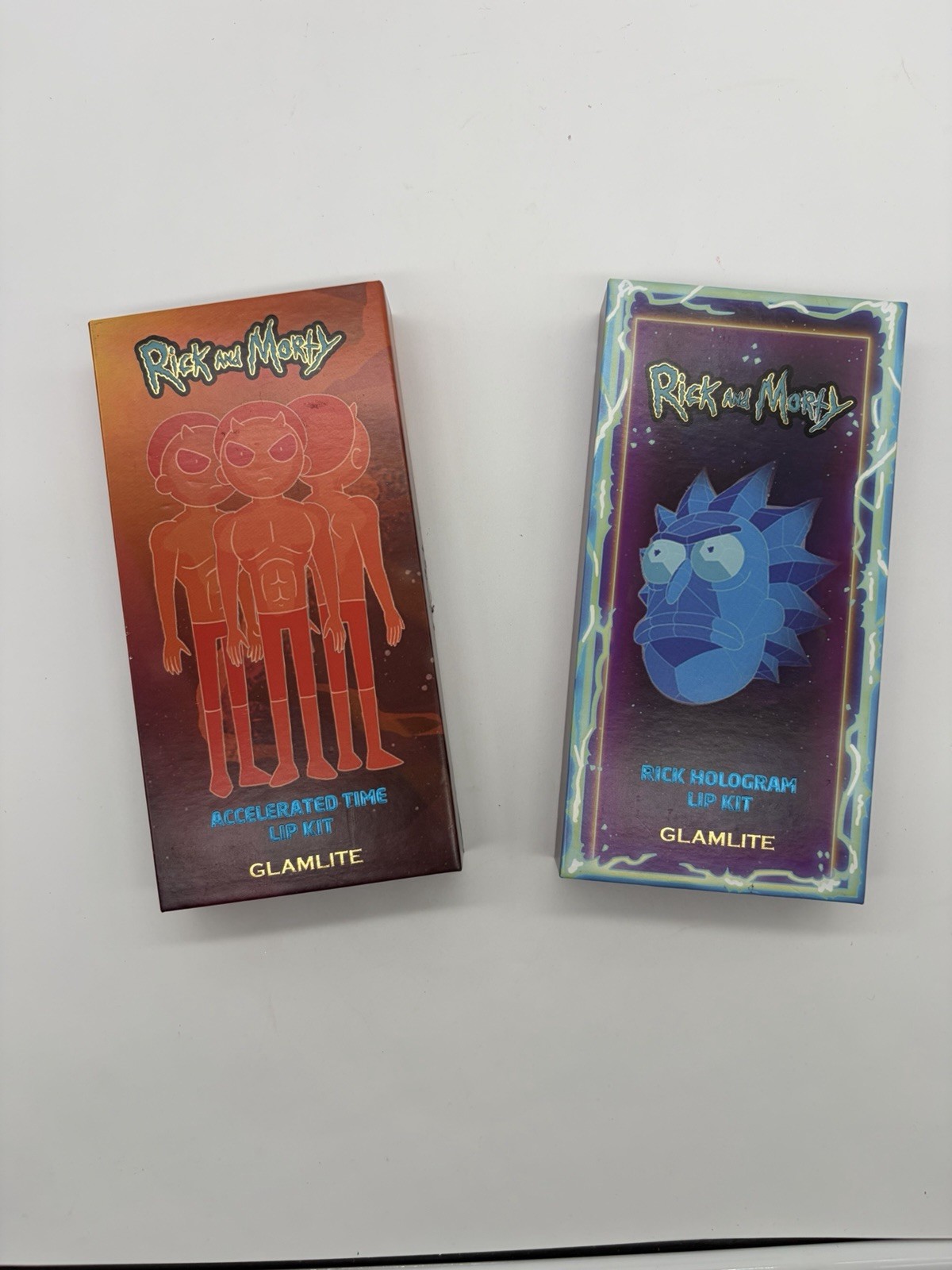 Glamlite X Rick and Morty Accelerated Time Rick Hologram Lip Kits Open Box