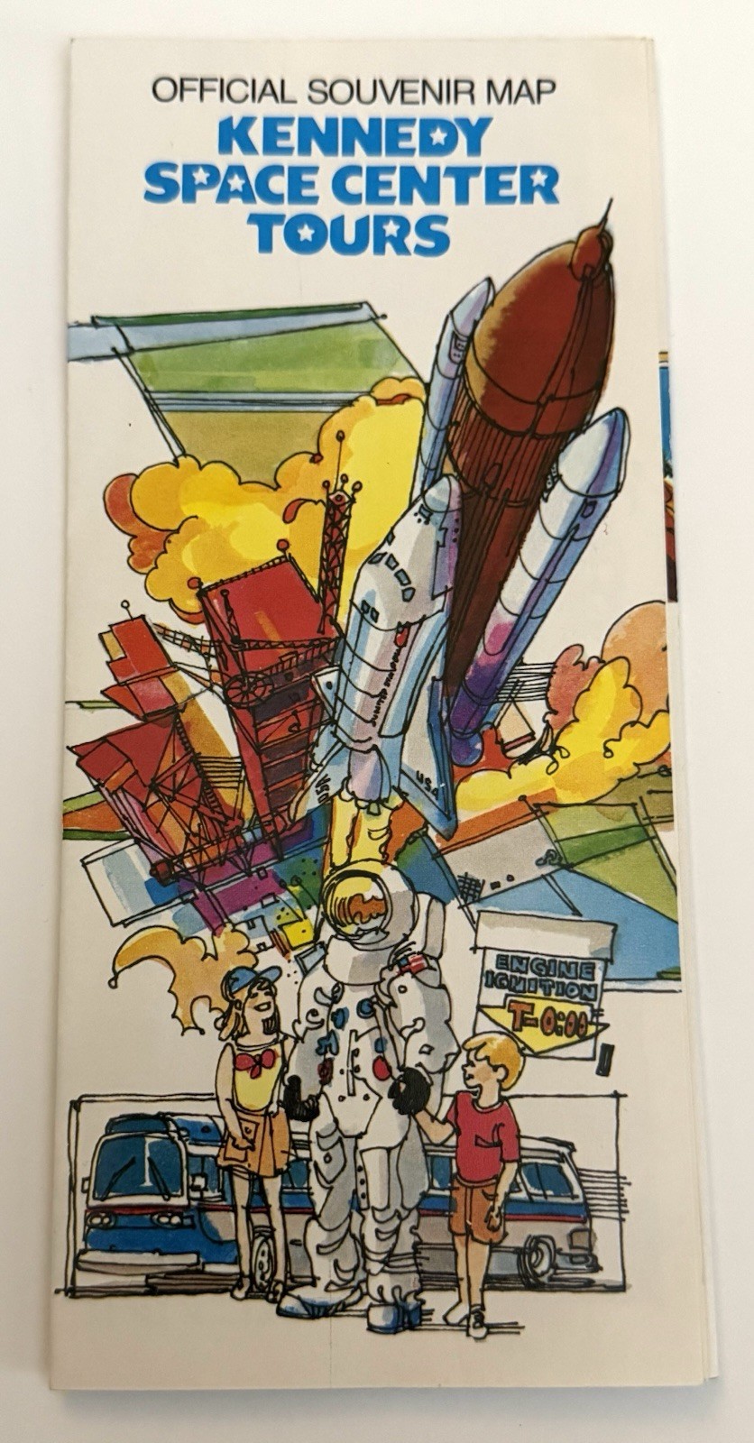 Vtg 1983 Official Souvenir Map Kennedy Space Center Tours Vtg 1983 Official Souvenir Map Kennedy Space Center Tours