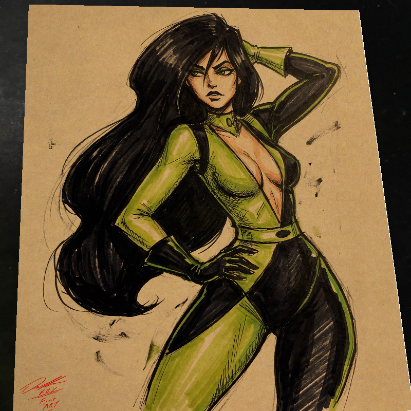 Shego Kim Possible Signed Art Print 8.5x11 | Keyeske
