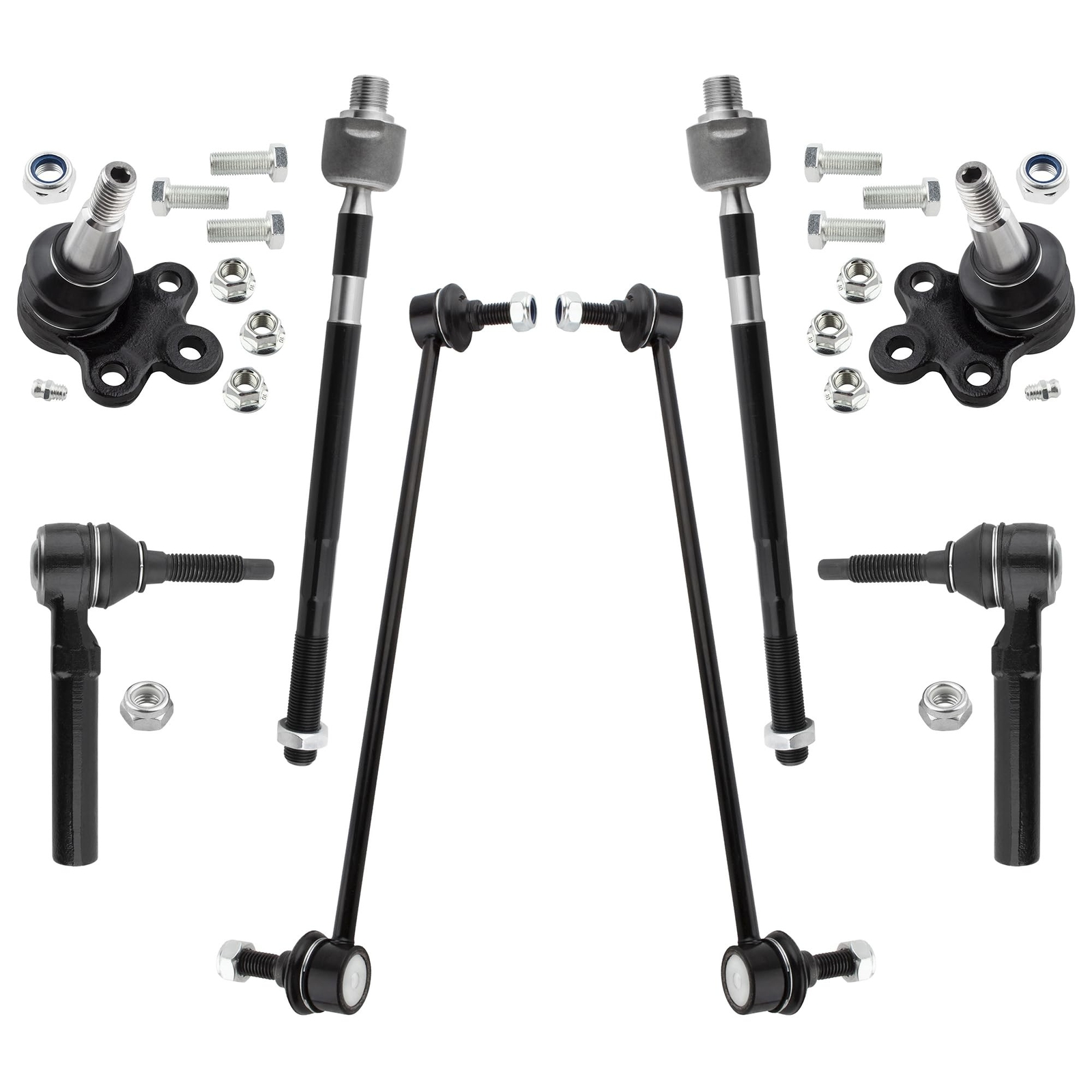 BOXI Front Inner & Outer Tie Rod Sway Bars Lower Ball Joint Fit for Buick Enc...