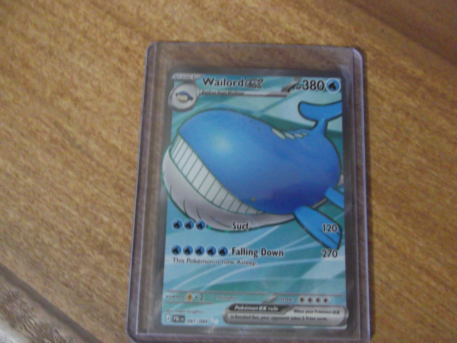 Pokémon Card TCG Wailord EX 097/084 Pitch Black  Rare Holo PF