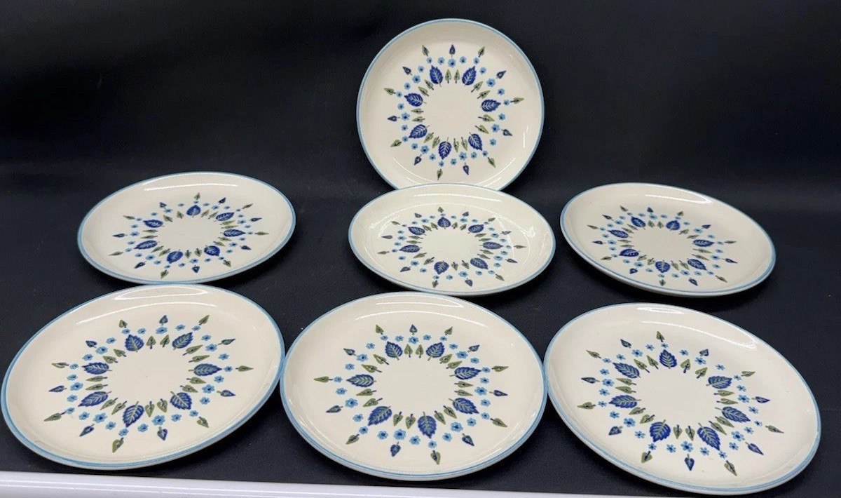 Vintage MCM Marcrest Swiss Alpine Chalet 6 1/4” Bread & Butter Plates Set of 7 Vintage MCM Marcrest Swiss Alpine Chalet 6 1/4” Bread & Butter Plates Set of 7