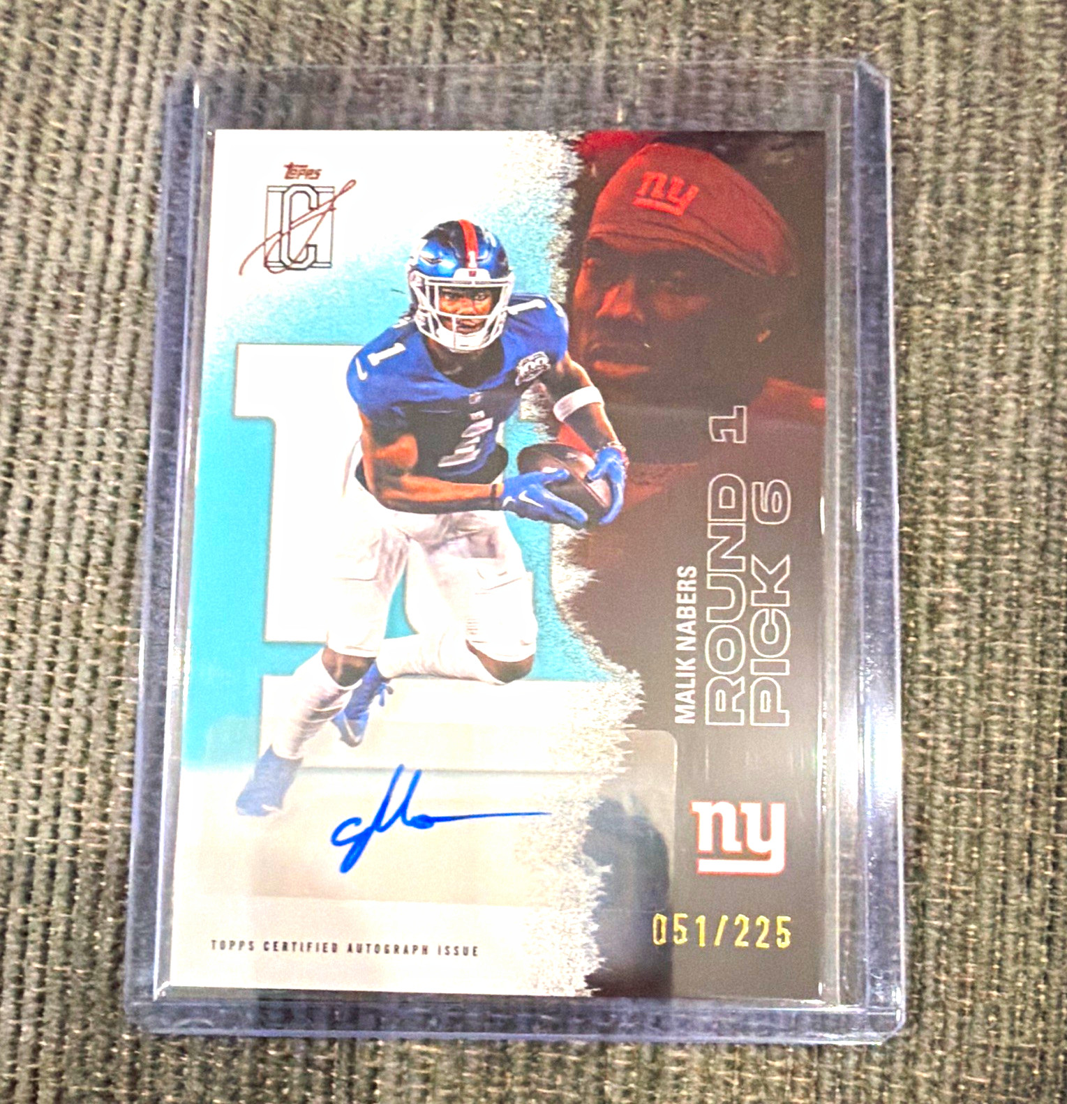 Topps Signature Class Rounding 1 Pick 6 Malik Nabers #40 Giants Auto /225 Topps Signature Class Rounding 1 Pick 6 Malik Nabers #40 Giants Auto /225