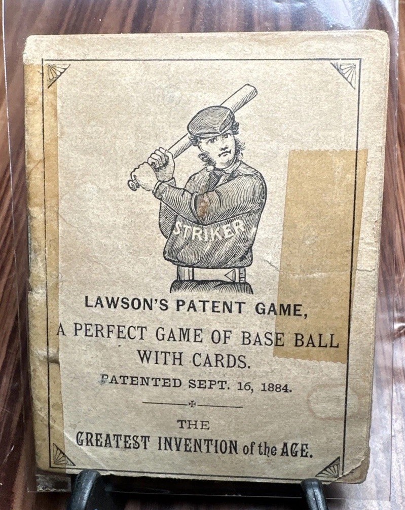 EXTREMELY RARE ANTIQUE 1884 Lawson\'s Patent Baseball Game (INSTRUCTIONS) MANUAL
