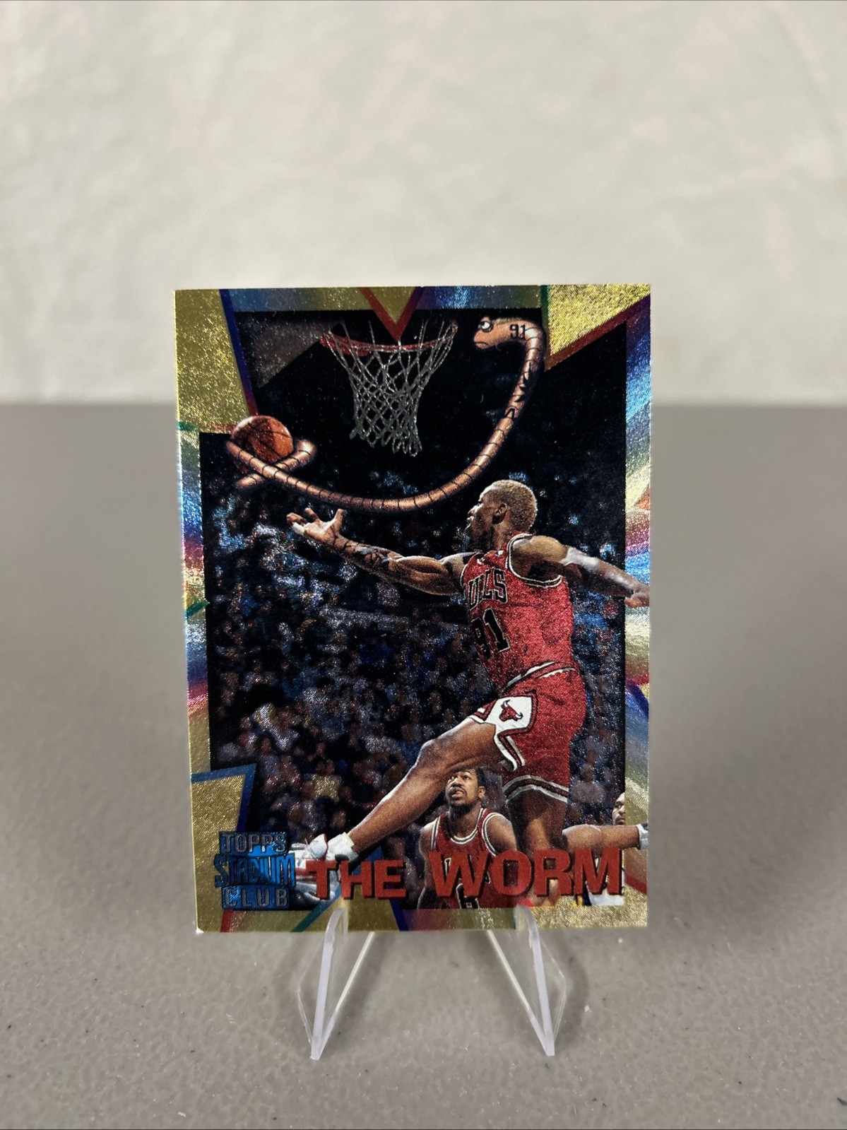 DENNIS RODMAN 1997-98 TOPPS STADIUM CLUB MEGA HEROES THE WORM Card #MH1