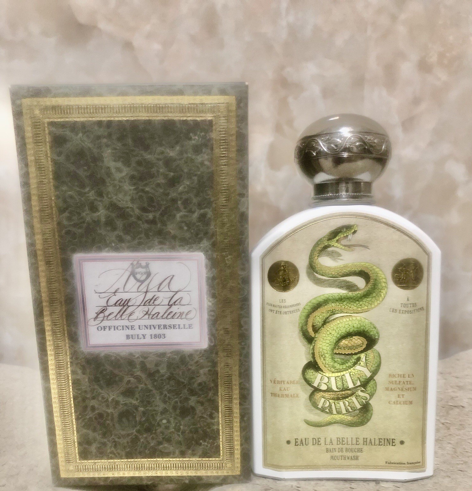 BULY 1803 Eau de la Belle Haleine Mouthwash 190ml Snake Bottle New in Box Paris 