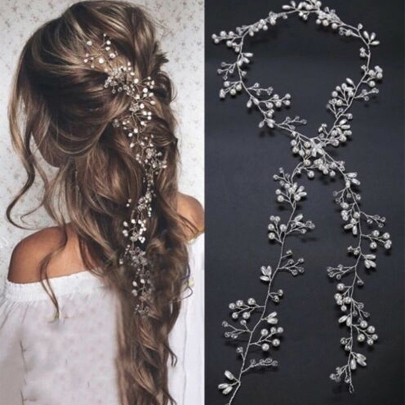 Bridal Headwear Handmade Pearl Wedding Dress Hair Accessories Crystal Headband