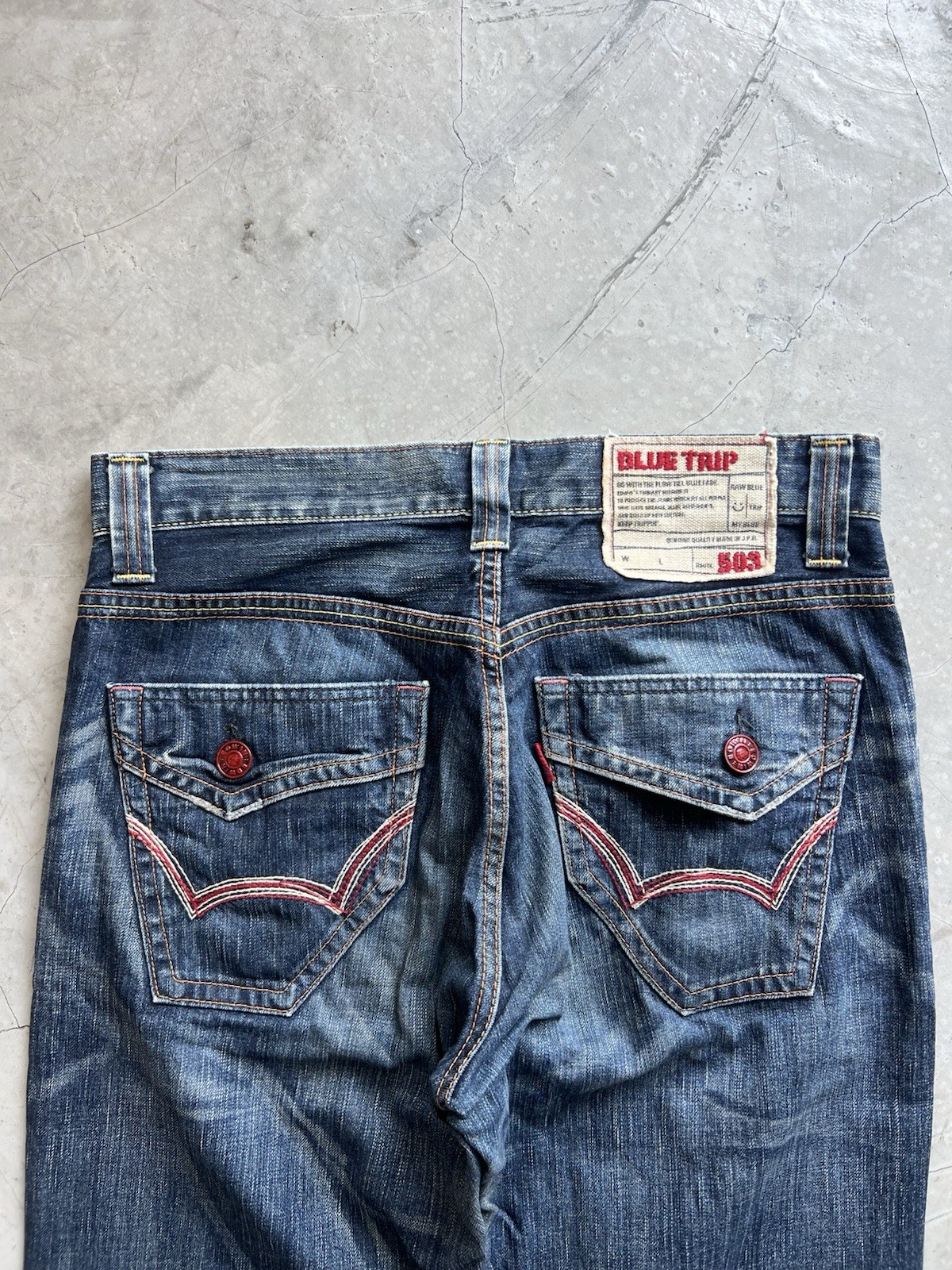 Vintage 90s  Edwin Blue Trip W32 Actual 32x29
