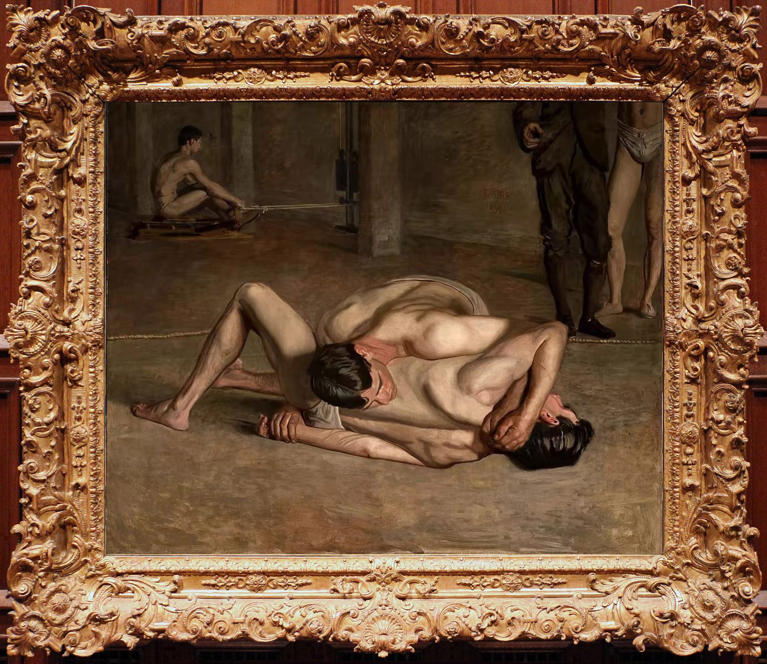 Hand painted Old Master-Art Antique Oil Painting male nude men on Canvas 20x24 Hand painted Old Master-Art Antique Oil Painting male nude men on Canvas 20x24