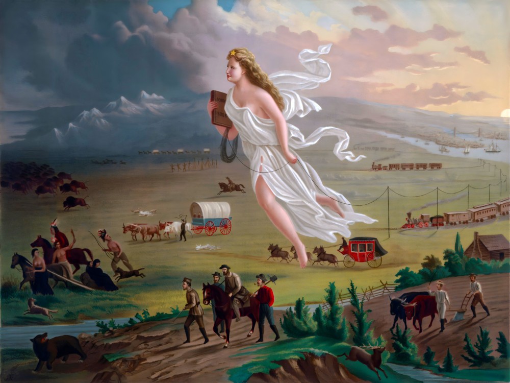 American Progress John Gast Manifest Destiny Westward Expansion Painting Print