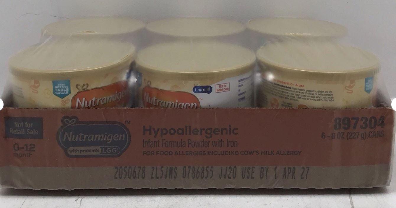 6 cans Nutramigen Hypoallergenic Infant Formula Powder 8oz Exp Oct/2027+ 6 cans Nutramigen Hypoallergenic Infant Formula Powder 8oz Exp Oct/2027+