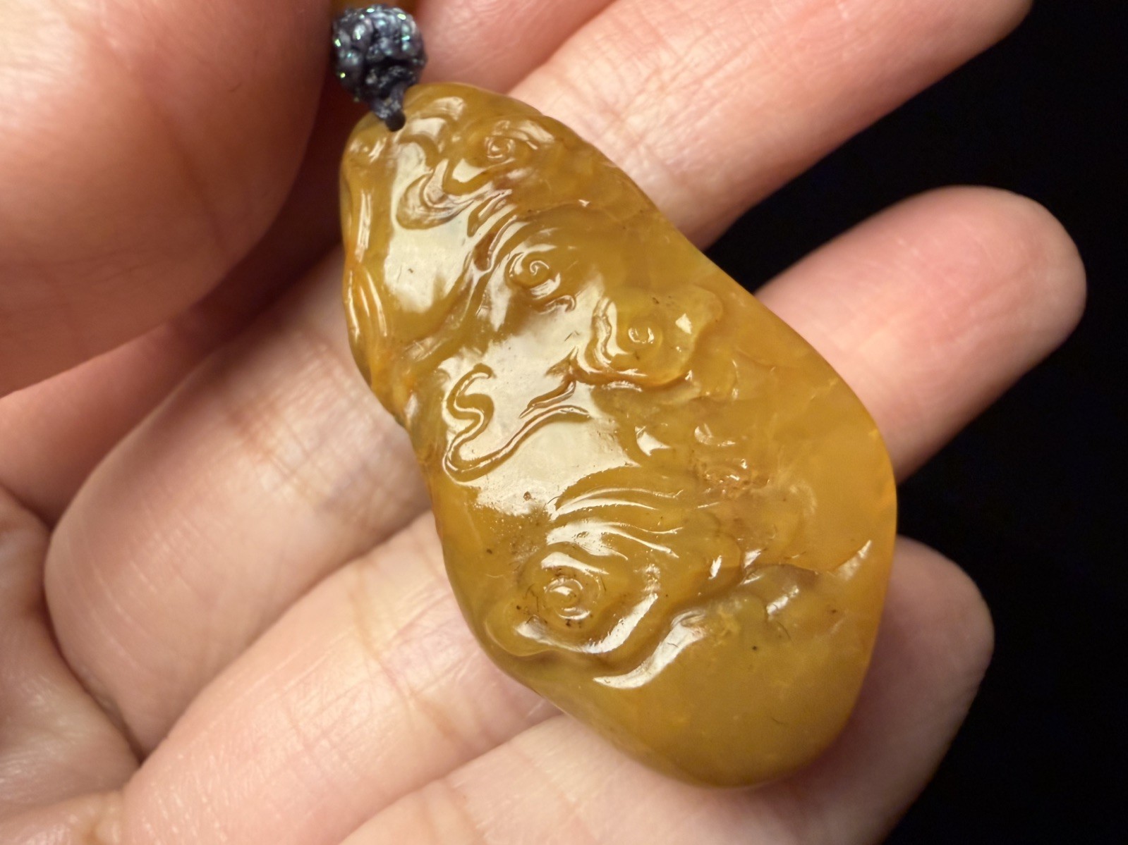 ShouShan Tianhuang Stone Phoenix Pendant Chinese Carving Collectible LuckyCharm