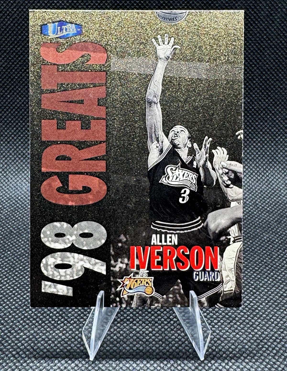 1997-98 Fleer Ultra \'98 Greats #258G Allen Iverson Gold Medallion 76ers 1997-98 Fleer Ultra \'98 Greats #258G Allen Iverson Gold Medallion 76ers